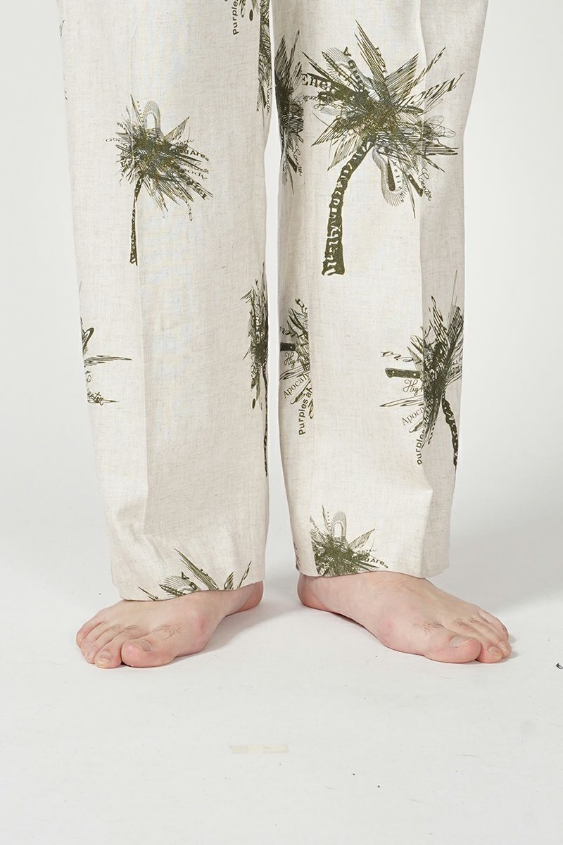 High Scream Center(ハイスクリームセンター)NO TUCK TR LI/RA ノータックトラウザース リネンレーヨン HSC24SS-PT01 -12