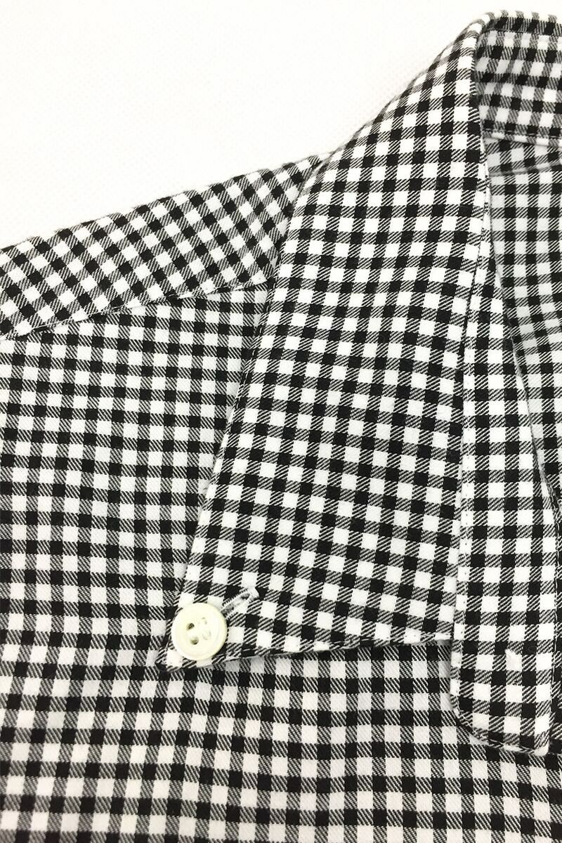 RICE NINE TEN(ライスナインテン)OPEN COLLAR GINGHAM CHECK BUTTON DOWN SHIRT オープンカラーギンガムチェックボタンダウンシャツ SH-OPBD-GC -4