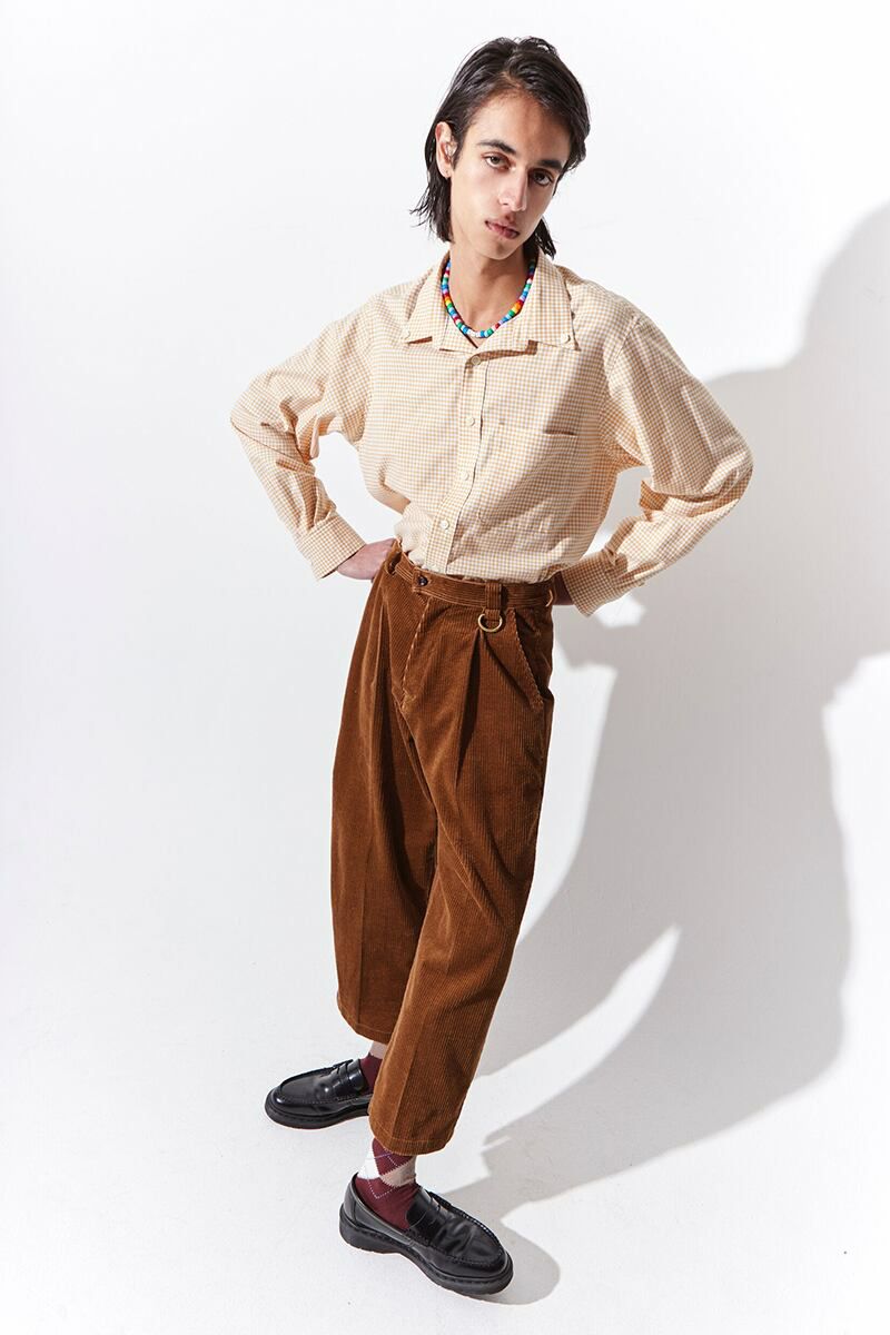 RICE NINE TEN(ライスナインテン)OPEN COLLAR GINGHAM CHECK BUTTON DOWN SHIRT オープンカラーギンガムチェックボタンダウンシャツ SH-OPBD-GC -12