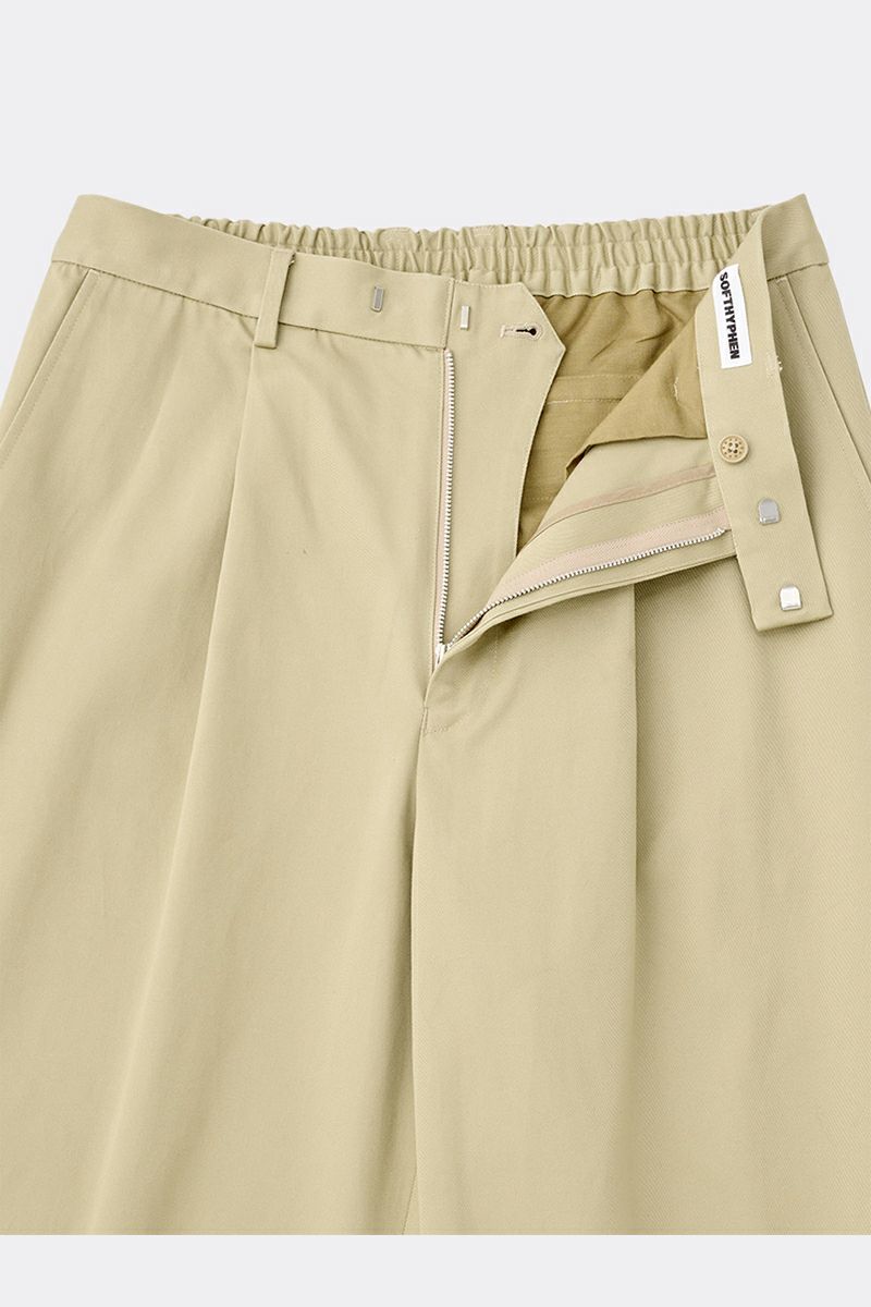 SOFTHYPHEN(ソフトハイフン)ORGANIC COTTON CHINO TUCKED EXTRA WIDE PANTS オーガニックコットンチノタックエクストラワイドパンツ MGMFP241306 -3