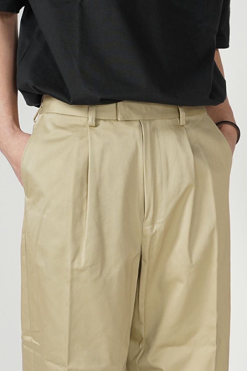 SOFTHYPHEN(ソフトハイフン)ORGANIC COTTON CHINO TUCKED EXTRA WIDE PANTS オーガニックコットンチノタックエクストラワイドパンツ MGMFP241306 -6