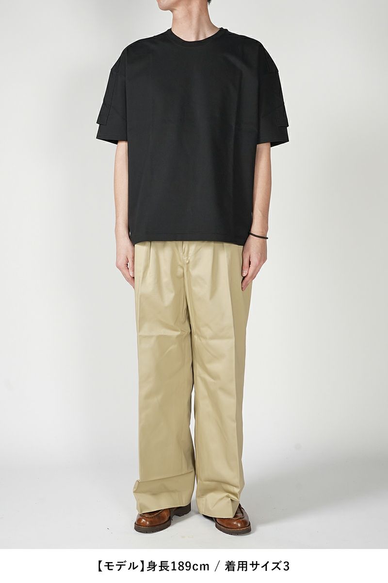 SOFTHYPHEN(ソフトハイフン)ORGANIC COTTON CHINO TUCKED EXTRA WIDE PANTS オーガニックコットンチノタックエクストラワイドパンツ MGMFP241306 -10