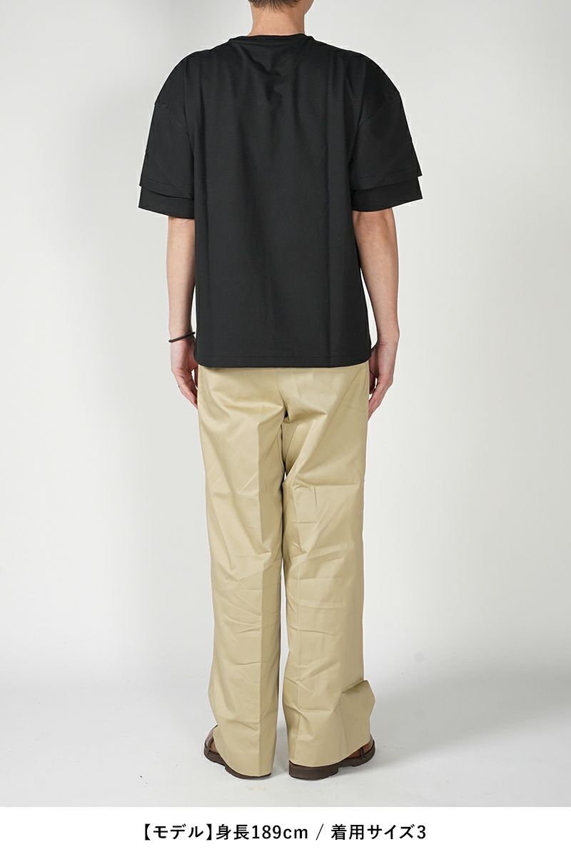 SOFTHYPHEN(ソフトハイフン)ORGANIC COTTON CHINO TUCKED EXTRA WIDE PANTS オーガニックコットンチノタックエクストラワイドパンツ MGMFP241306 -11