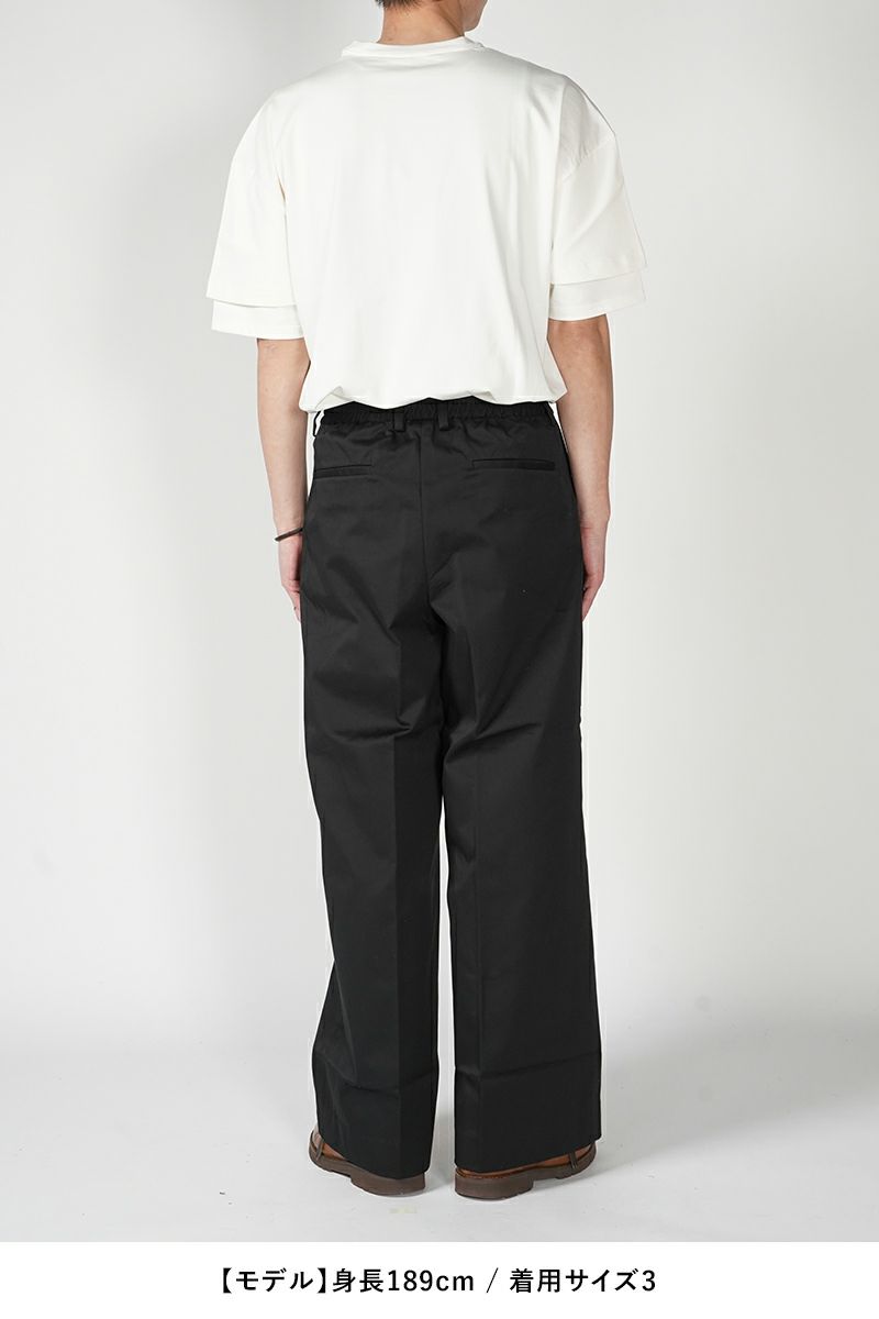 SOFTHYPHEN(ソフトハイフン)ORGANIC COTTON CHINO TUCKED EXTRA WIDE PANTS オーガニックコットンチノタックエクストラワイドパンツ MGMFP241306 -13