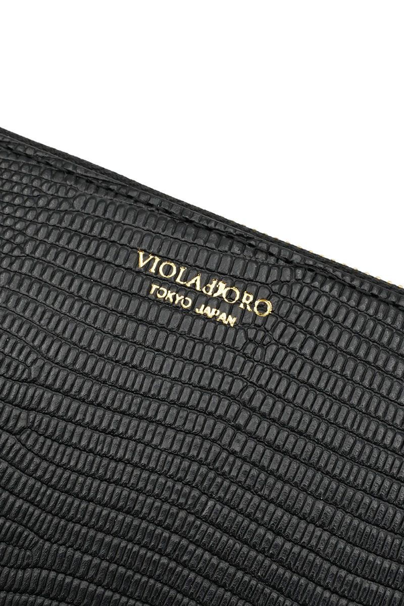 VIOLAd'ORO(ヴィオラドーロ)PORTA リザード型押しレザー L字型財布 V-5039 -2