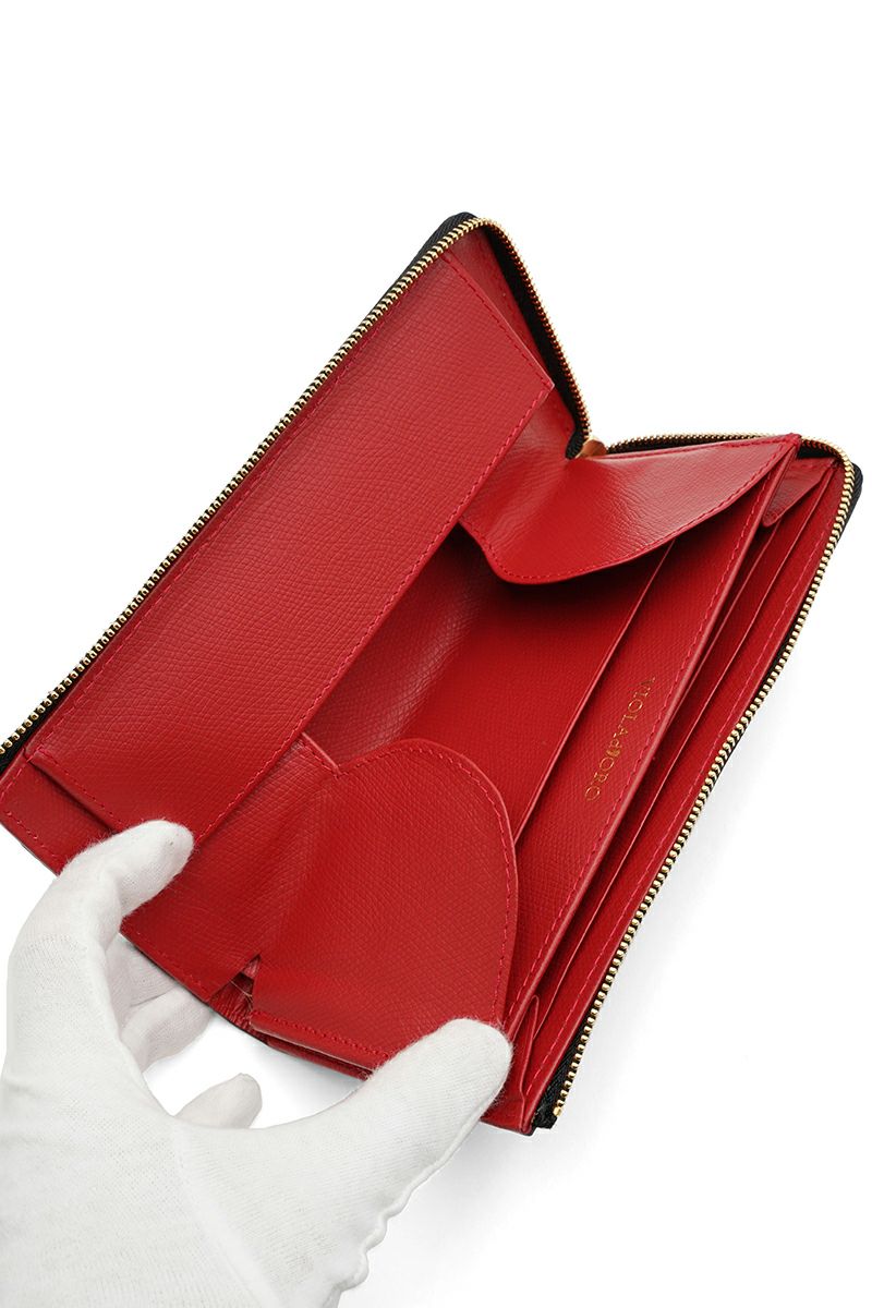 VIOLAd'ORO(ヴィオラドーロ)PORTA リザード型押しレザー L字型財布 V-5039 -5