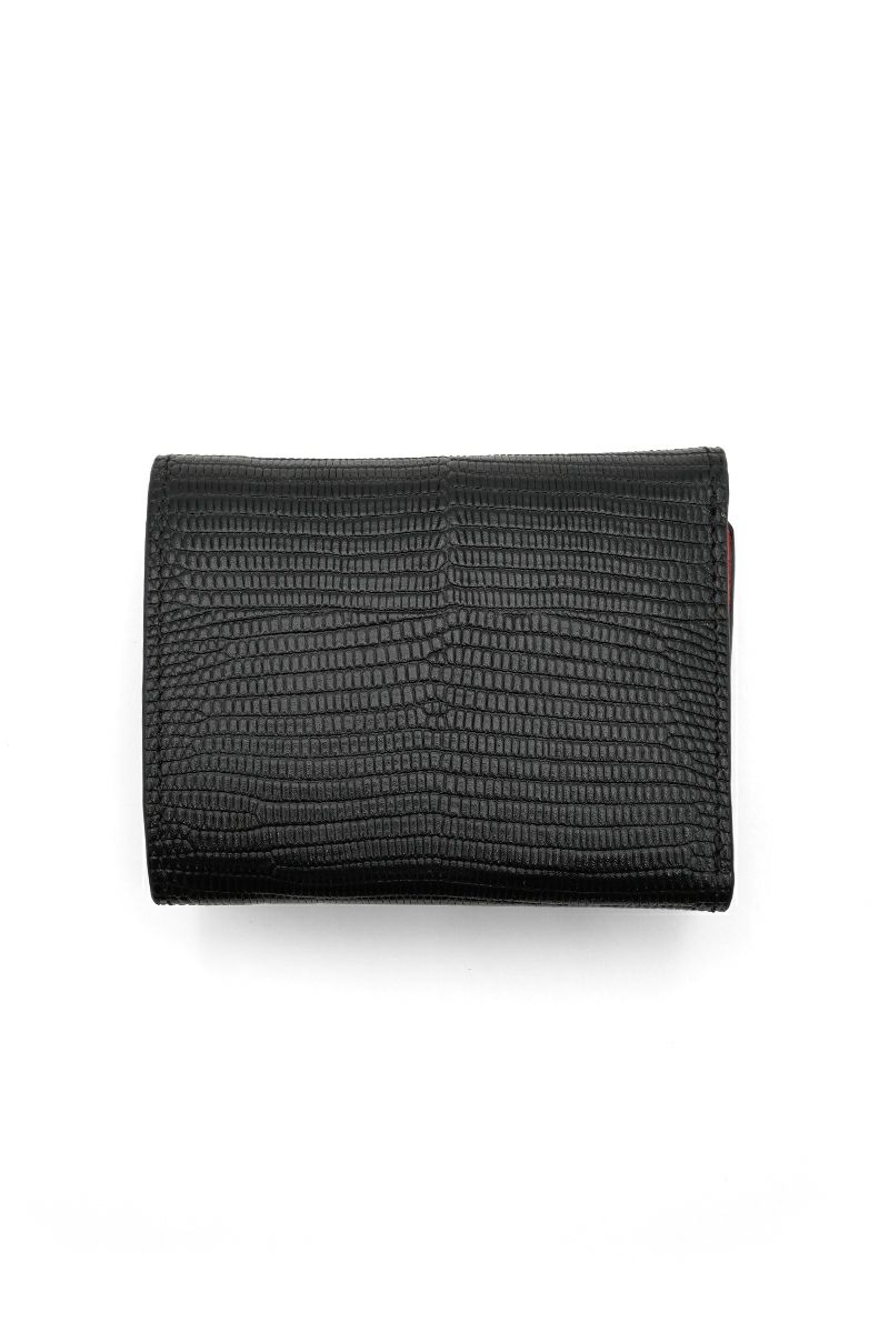 VIOLAd'ORO(ヴィオラドーロ)PORTA リザード型押しレザー 三つ折りミニウォレット V-5045 -1