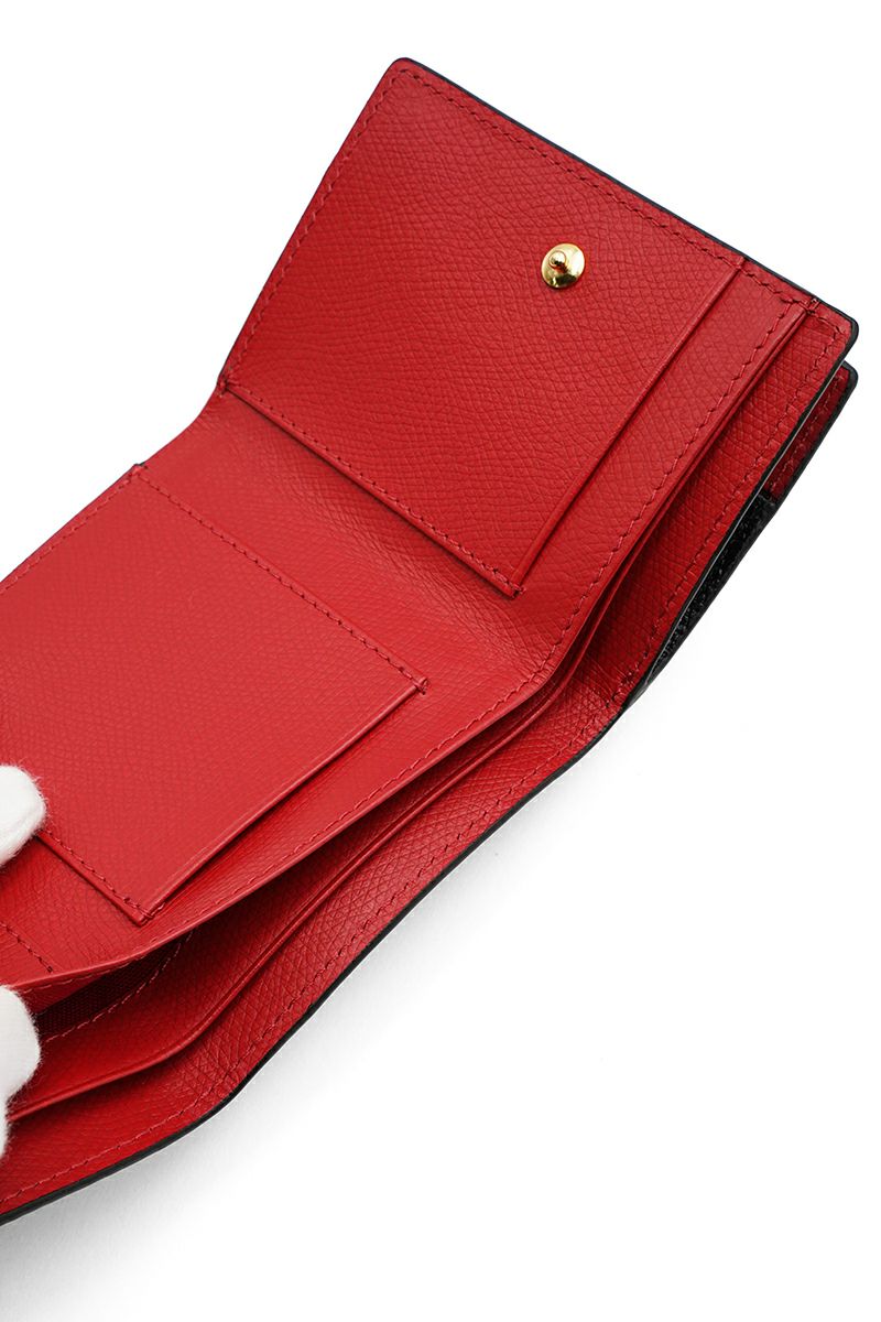 VIOLAd'ORO(ヴィオラドーロ)PORTA リザード型押しレザー 三つ折りミニウォレット V-5045 -5