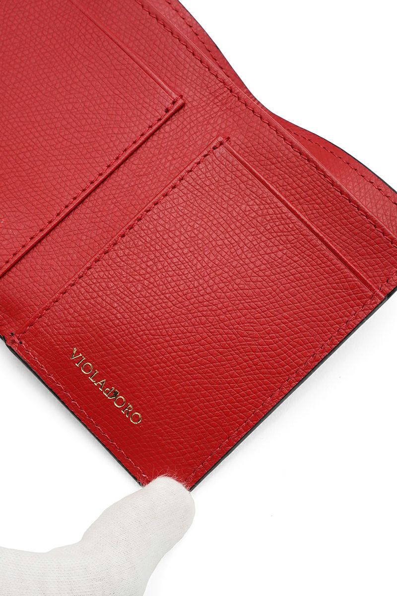 VIOLAd'ORO(ヴィオラドーロ)PORTA リザード型押しレザー 三つ折りミニウォレット V-5045 -6