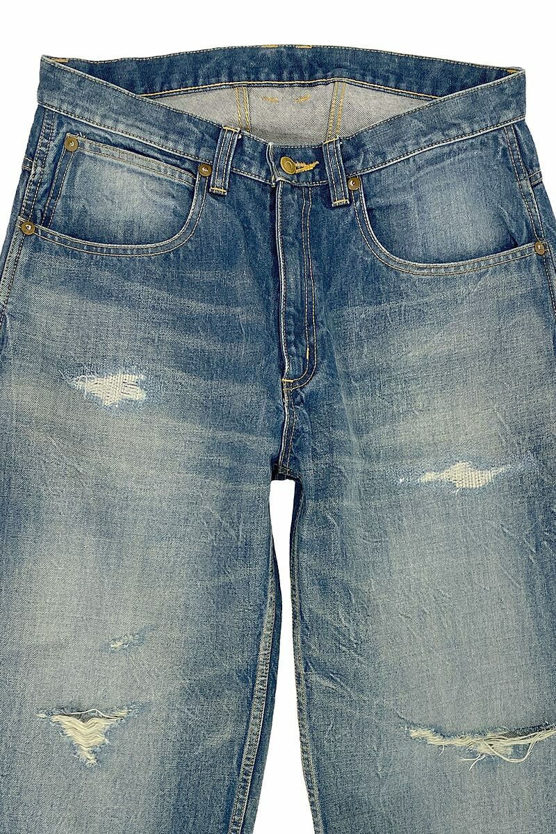 RICE NINE TEN(ライスナインテン)RIPPED DISTRESSED WIDE JEANS リップド ディストレスド ワイドジーンズ DPT-RDW -3