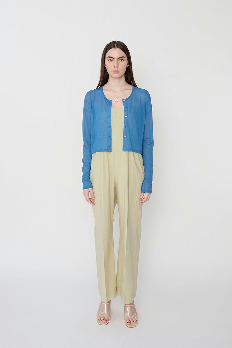 JANE SMITH(ジェーンスミス)SHEER BACK GYATHER CADIGAN シアーバックギャザーカーディガン 24SCT-#328L -4