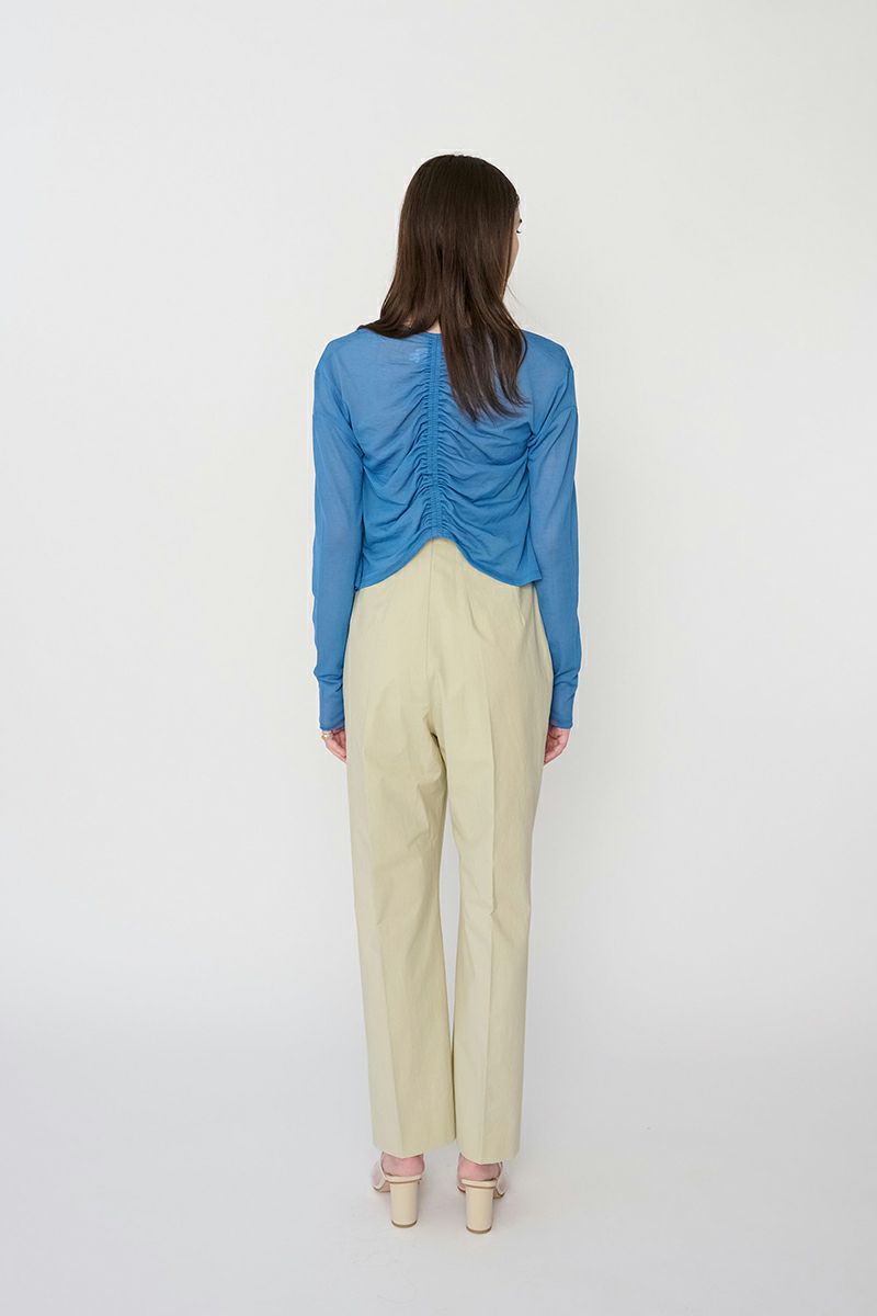 JANE SMITH(ジェーンスミス)SHEER BACK GYATHER CADIGAN シアーバックギャザーカーディガン 24SCT-#328L -6