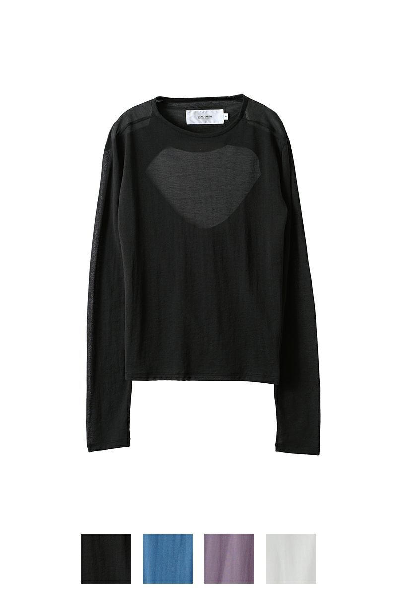 JANE SMITH(ジェーンスミス)SHEER BACK OPEN PULLOVER シアーバックオープンプルオーバー 24SCT-#326L