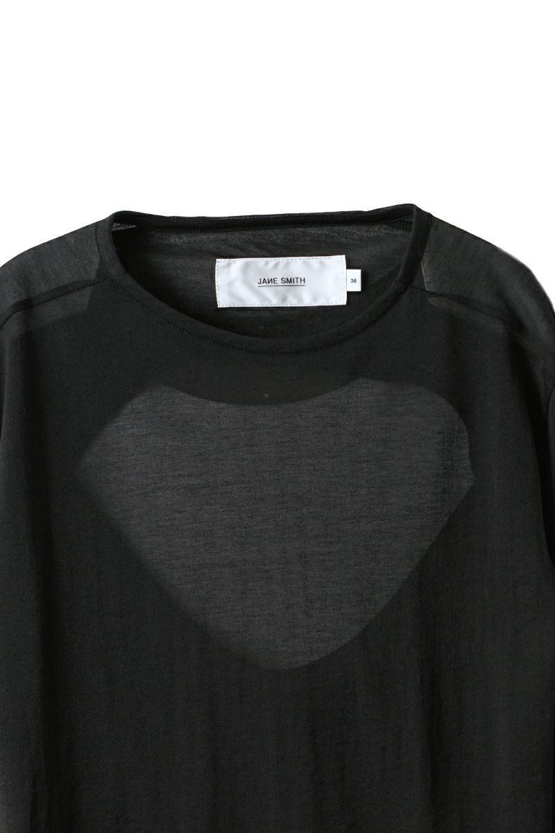 JANE SMITH(ジェーンスミス)SHEER BACK OPEN PULLOVER シアーバックオープンプルオーバー 24SCT-#326L -1