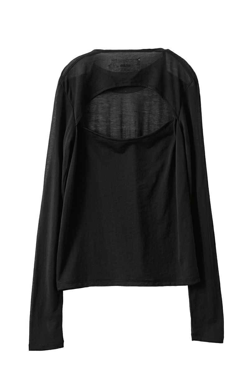 JANE SMITH(ジェーンスミス)SHEER BACK OPEN PULLOVER シアーバックオープンプルオーバー 24SCT-#326L -3