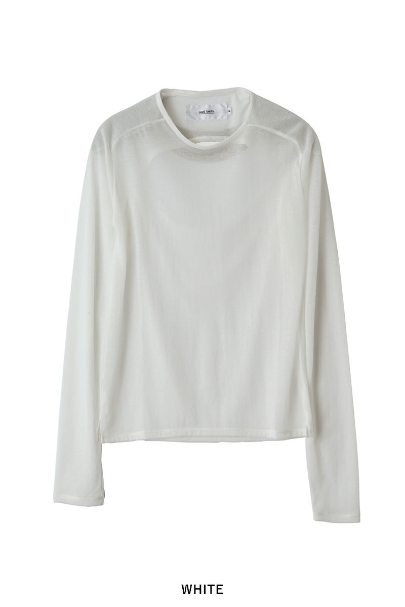 JANE SMITH(ジェーンスミス)SHEER BACK OPEN PULLOVER シアーバックオープンプルオーバー 24SCT-#326L -10