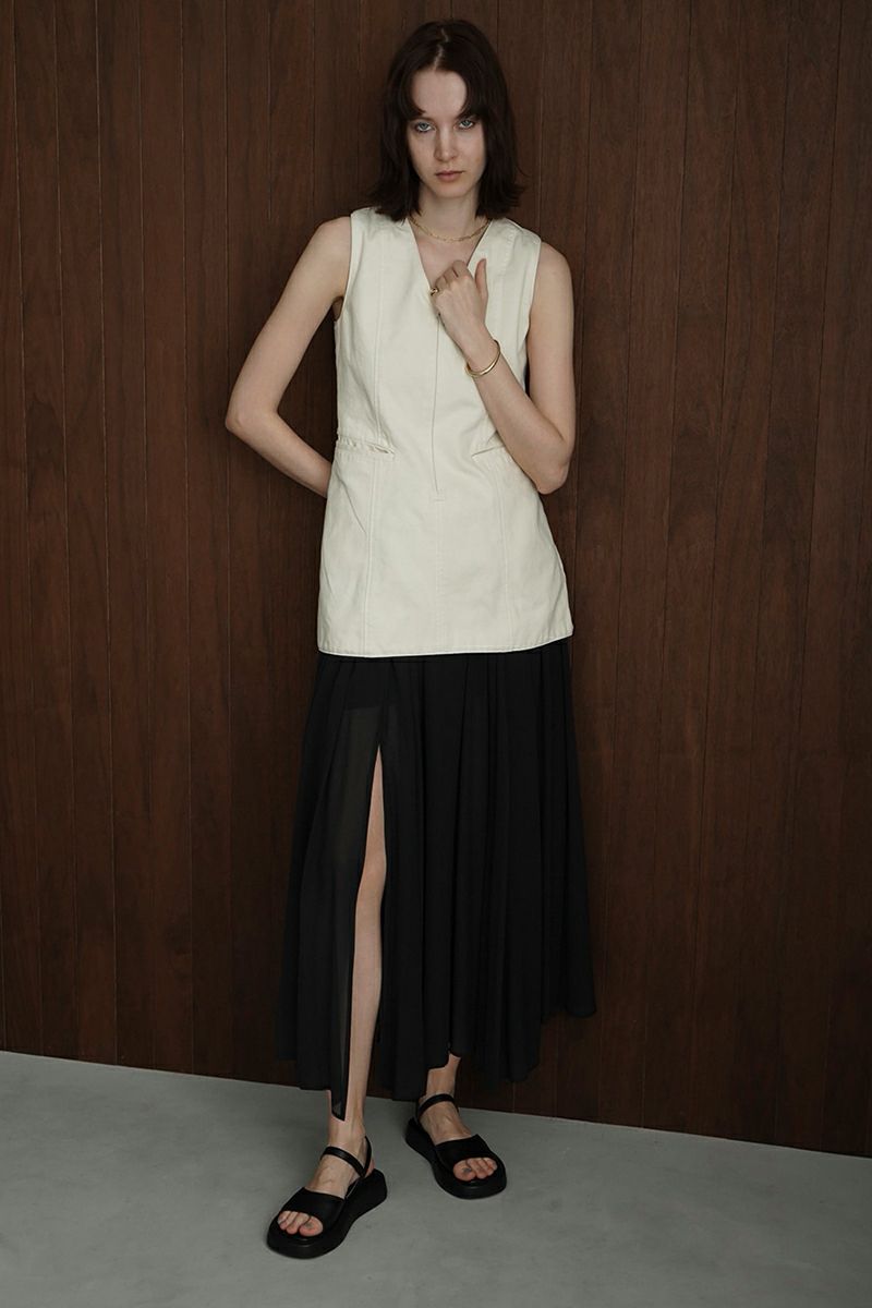 CLANE(クラネ)SHEER SLIT SKIRT シアースリットスカート 14109-6172 -7