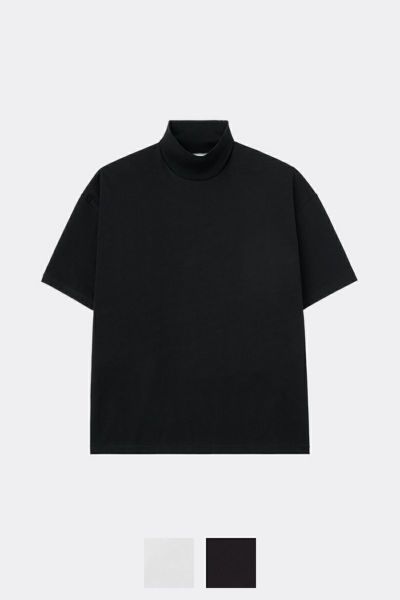 SOFTHYPHEN(ソフトハイフン)SHOULDER PLEATS HIGH NECK BIG TEE ショルダープリーツハイネックビッグTシャツ MGMCT241506