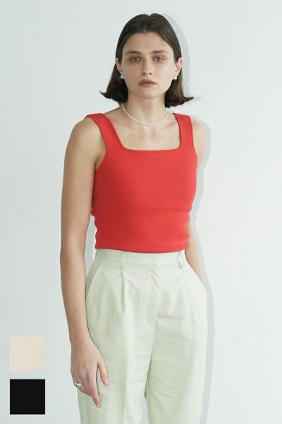 CLANE(クラネ)SQUARE TANK KNIT TOPS スクエアタンクニットトップス 16106-2042