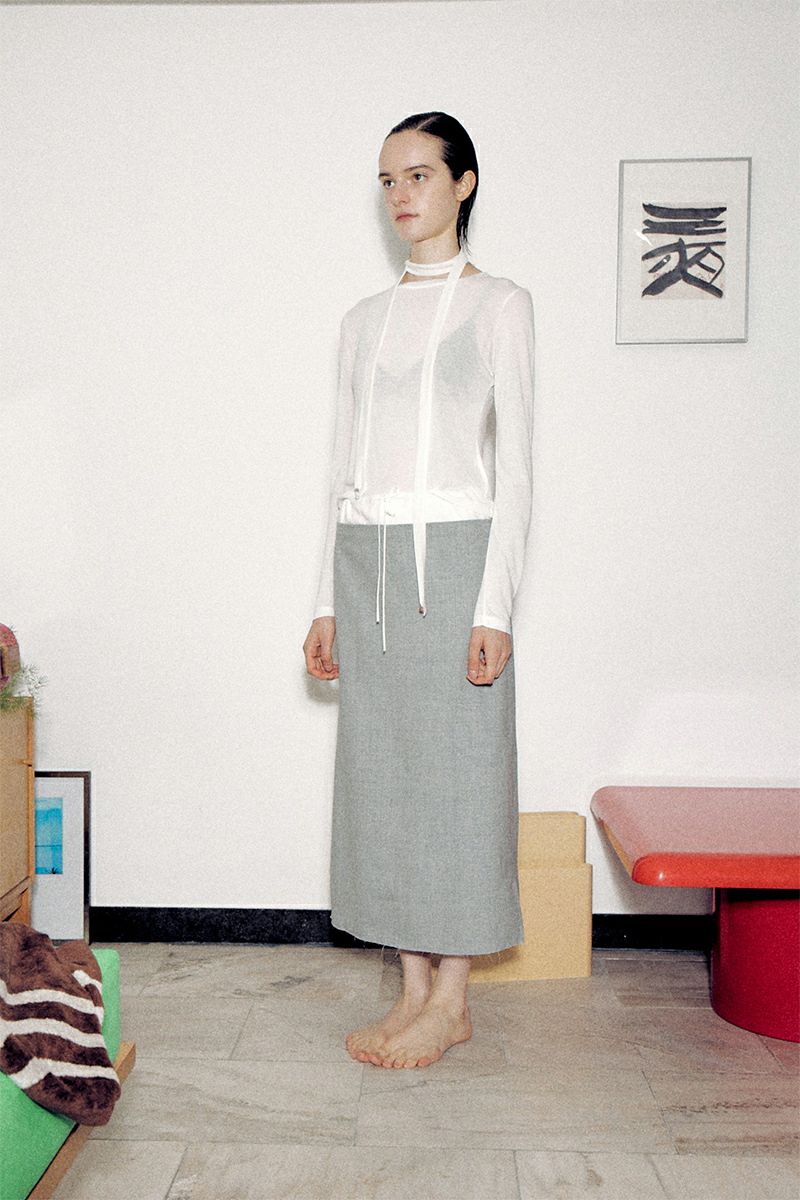 VERSO(ヴェルソ)Scarf Long Sleeve Jersey Top スカーフ長袖ジャージートップ VRS24SSTOP001 -2