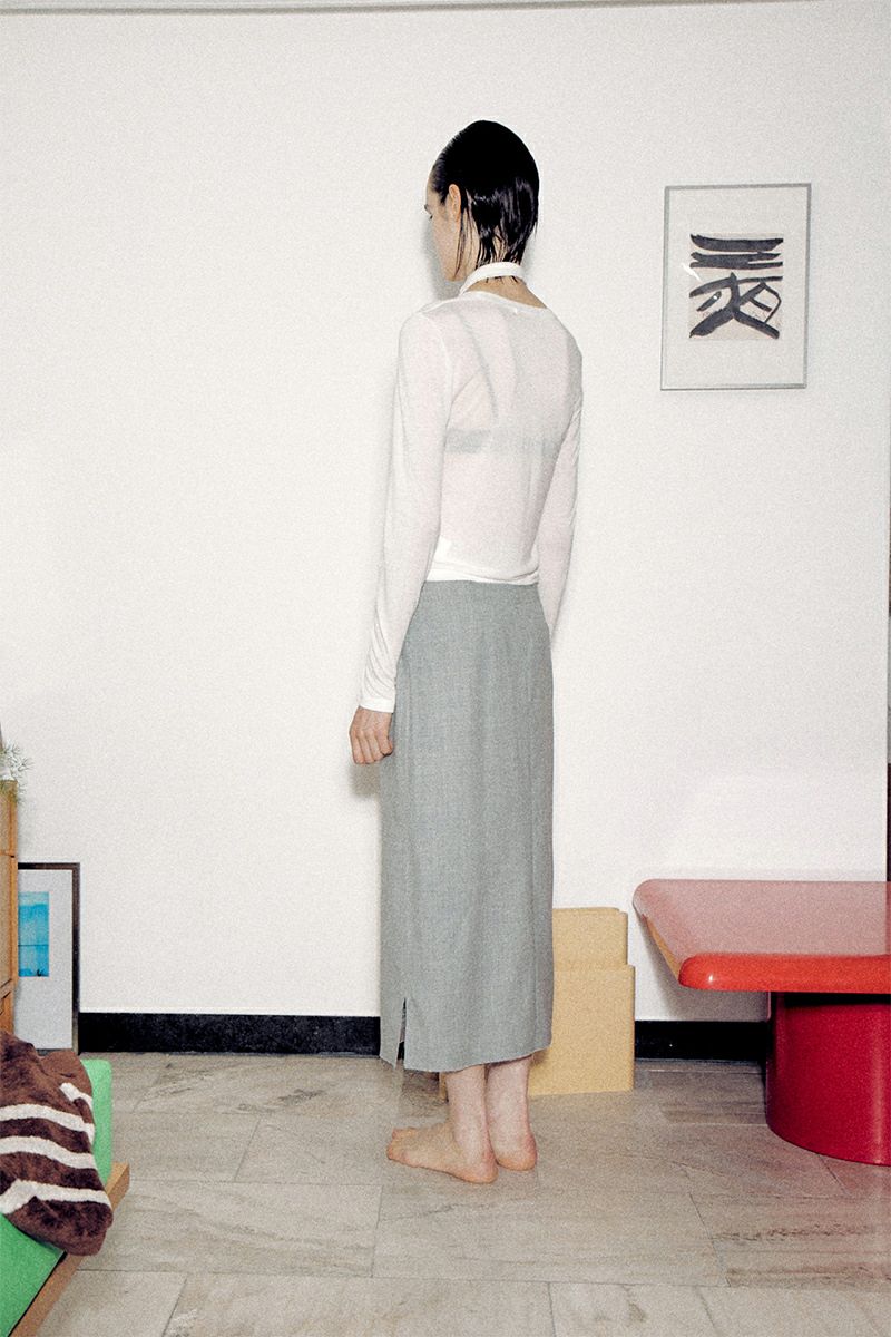 VERSO(ヴェルソ)Scarf Long Sleeve Jersey Top スカーフ長袖ジャージートップ VRS24SSTOP001 -3