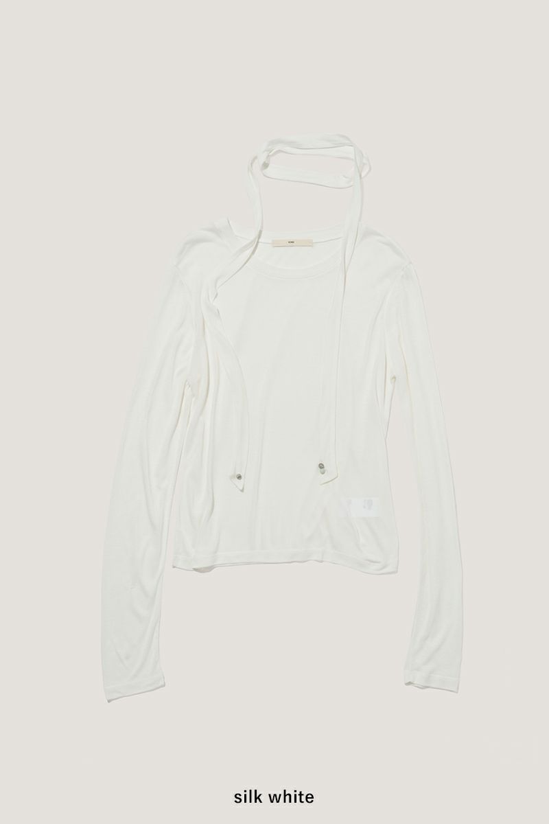 VERSO(ヴェルソ)Scarf Long Sleeve Jersey Top スカーフ長袖ジャージートップ VRS24SSTOP001 -7