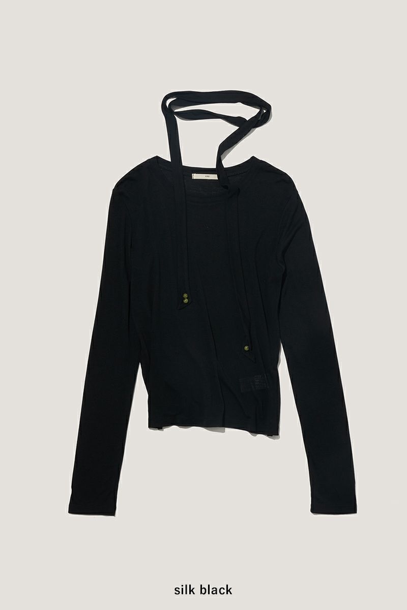 VERSO(ヴェルソ)Scarf Long Sleeve Jersey Top スカーフ長袖ジャージートップ VRS24SSTOP001 -8