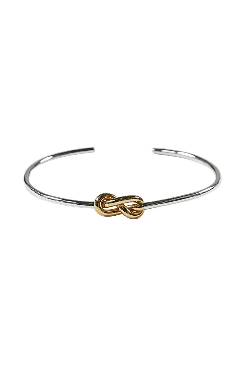 XOLO(ショロ)Single Knot Bangle 24K MIX Coating シングルノットバングル 24金ミックスコーティング XOBG008L-MG