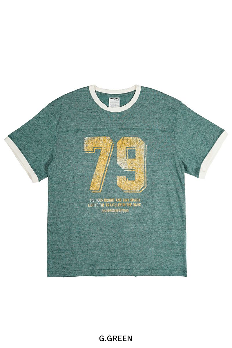 FACCIES(ファッチーズ)TOP MELANGE NUMBERRING TEE トップメランジナンバリングTシャツ F24S02004 -7