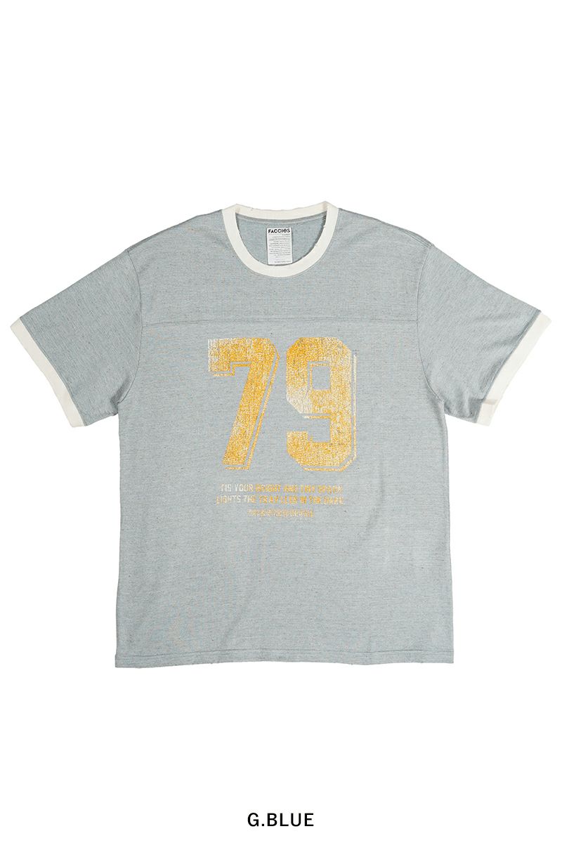 FACCIES(ファッチーズ)TOP MELANGE NUMBERRING TEE トップメランジナンバリングTシャツ F24S02004 -8