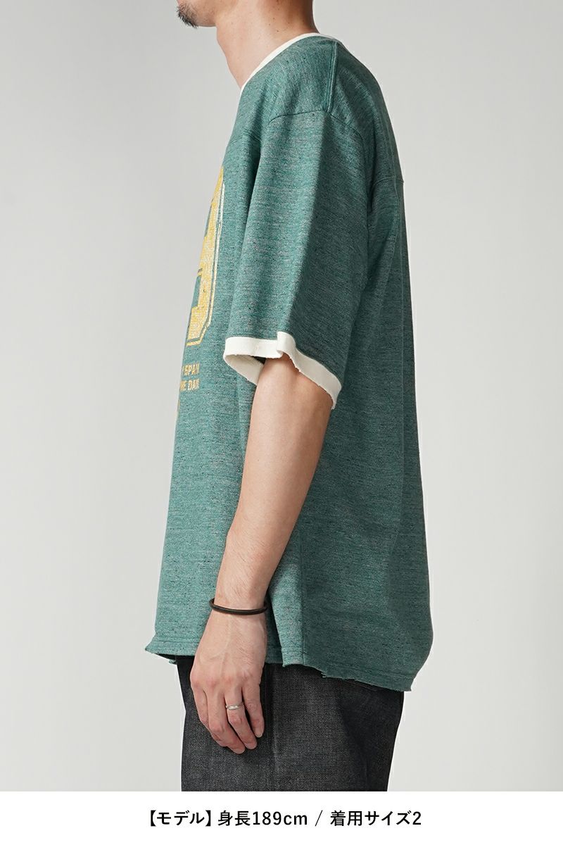 FACCIES(ファッチーズ)TOP MELANGE NUMBERRING TEE トップメランジナンバリングTシャツ F24S02004 -16