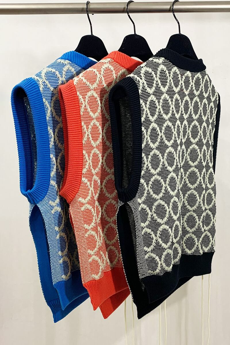 SYU.HOMME FEMM(シュウ オム フェム)Tambourine Knit Vest H21SS-09 -1