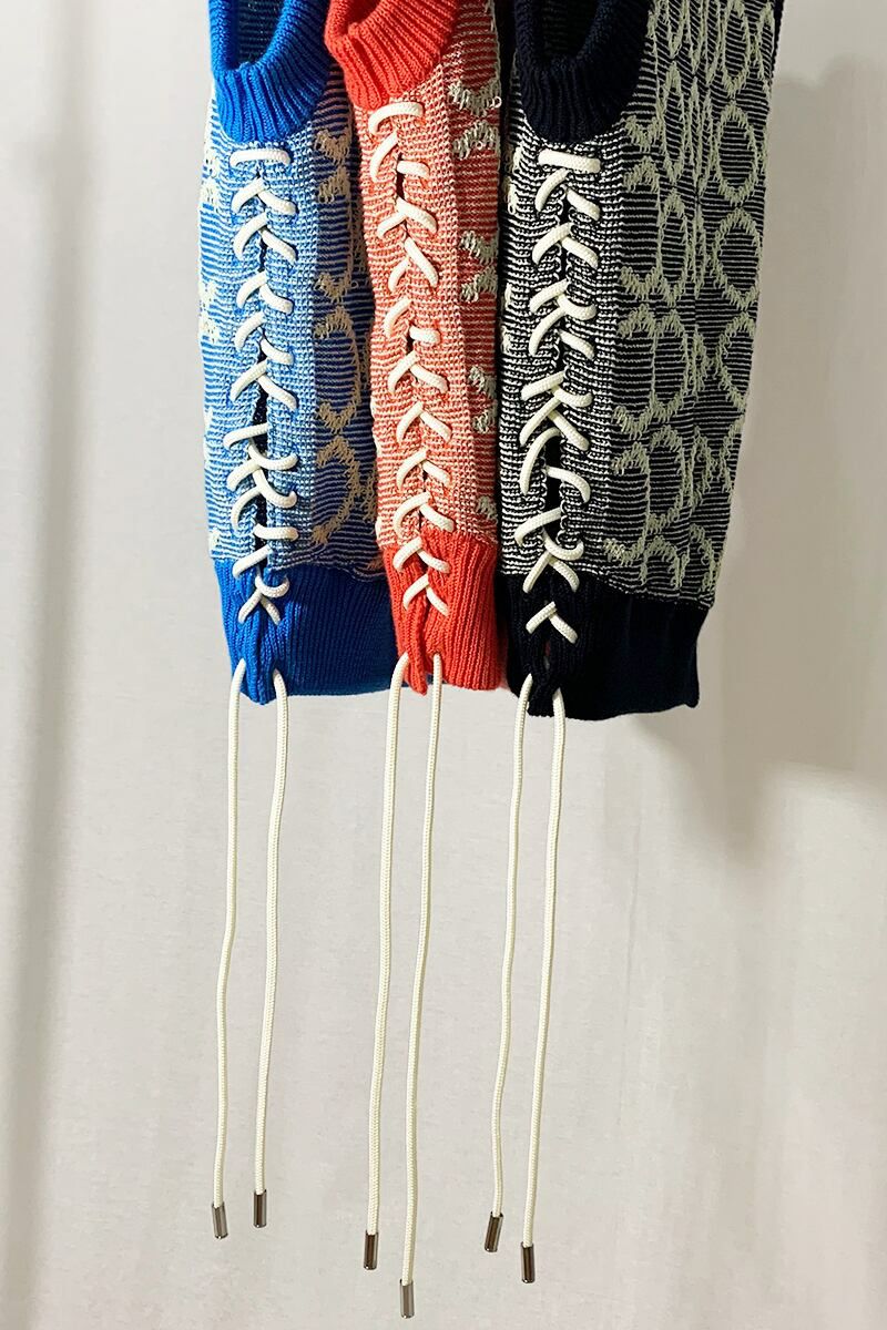 SYU.HOMME FEMM(シュウ オム フェム)Tambourine Knit Vest H21SS-09 -4