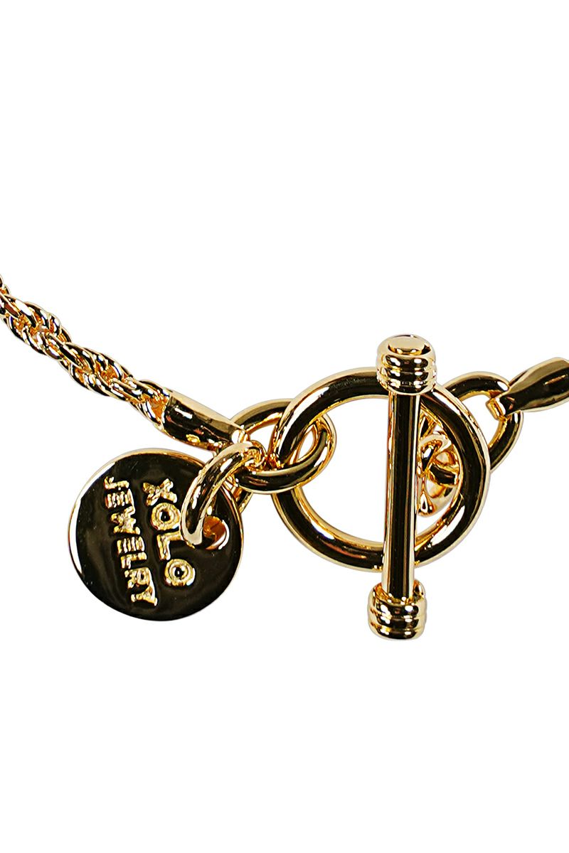 XOLO(ショロ)Twist Link Bracelet 1.5mm 24K coating ツイストリンクブレスレット 24金コーティング XOB096-19AG -2