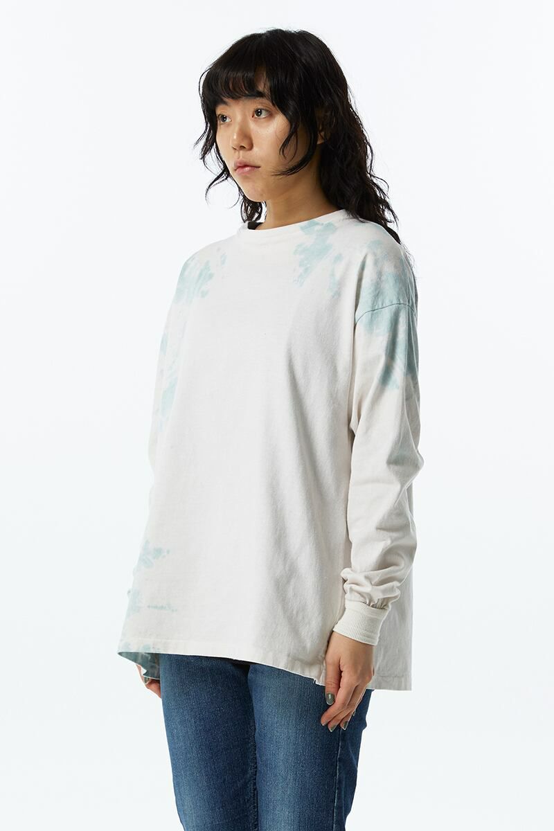 KURO(クロ)UNEVEN USED DYED L/S TEE アニヴェンユーズド染め長袖Tシャツ 963338 -1