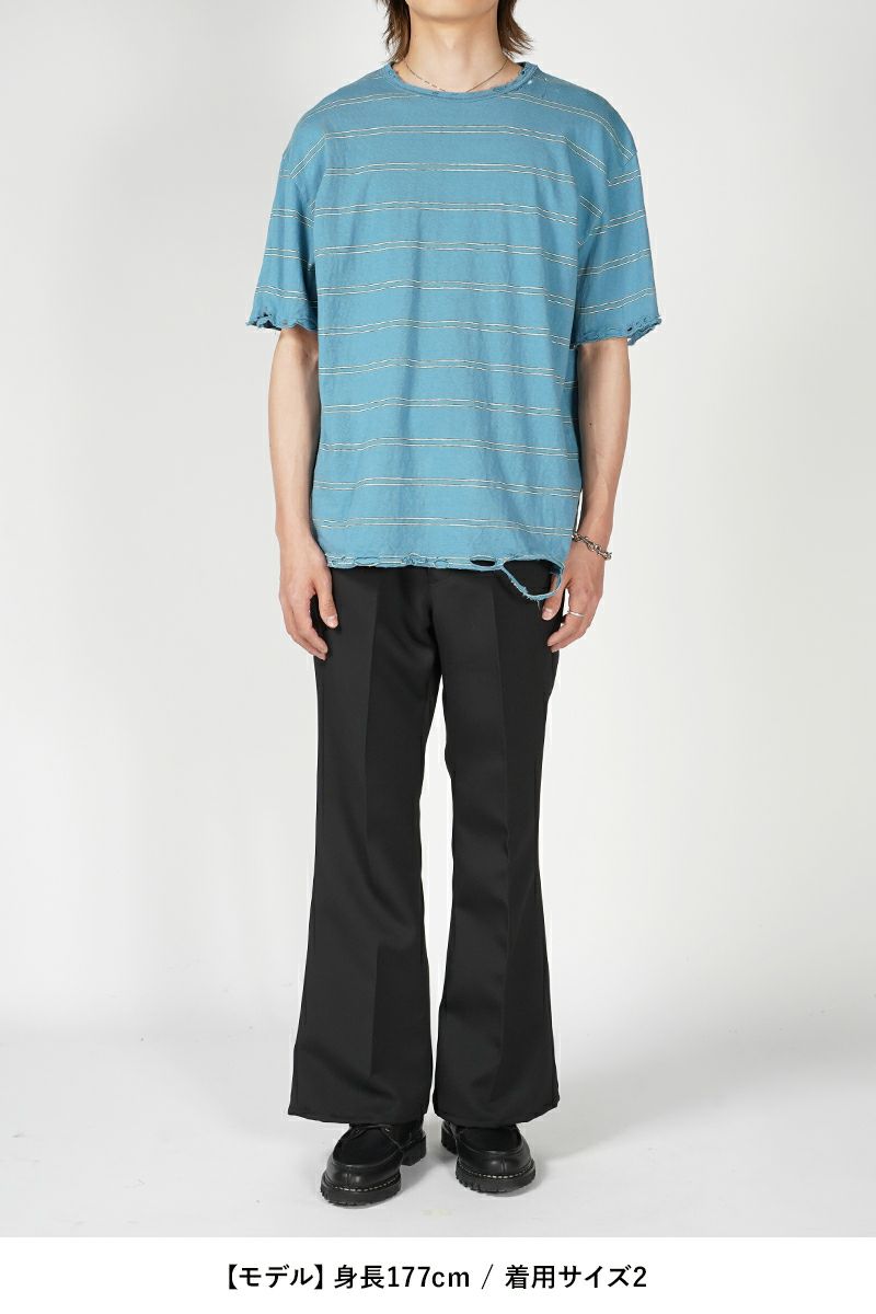 FACCIES(ファッチーズ)VINTAGE DAMAGE BD LS ヴィンテージダメージボーダー長袖カットソー F24S02003-2 -7