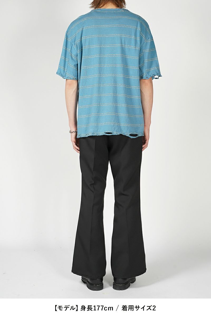 FACCIES(ファッチーズ)VINTAGE DAMAGE BD LS ヴィンテージダメージボーダー長袖カットソー F24S02003-2 -8