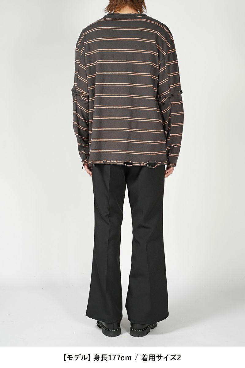 FACCIES(ファッチーズ)VINTAGE DAMAGE BD LS ヴィンテージダメージボーダー長袖カットソー F24S02003-2 -10