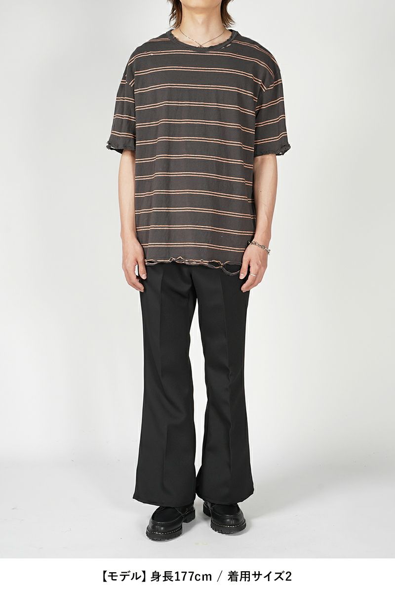 FACCIES(ファッチーズ)VINTAGE DAMAGE BD LS ヴィンテージダメージボーダー長袖カットソー F24S02003-2 -11