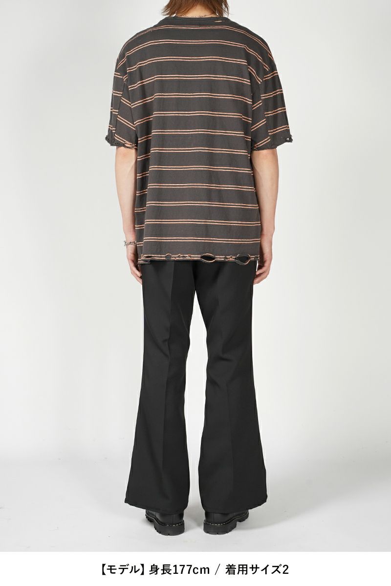 FACCIES(ファッチーズ)VINTAGE DAMAGE BD LS ヴィンテージダメージボーダー長袖カットソー F24S02003-2 -12