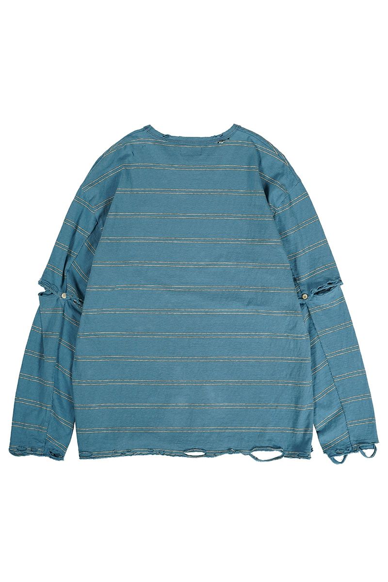 FACCIES(ファッチーズ)VINTAGE DAMAGE BD LS ヴィンテージダメージボーダー長袖カットソー F24S02003-2 -17