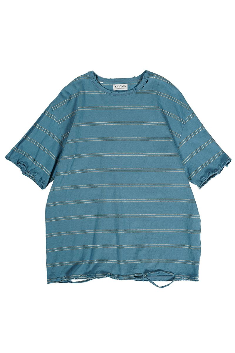 FACCIES(ファッチーズ)VINTAGE DAMAGE BD LS ヴィンテージダメージボーダー長袖カットソー F24S02003-2 -18