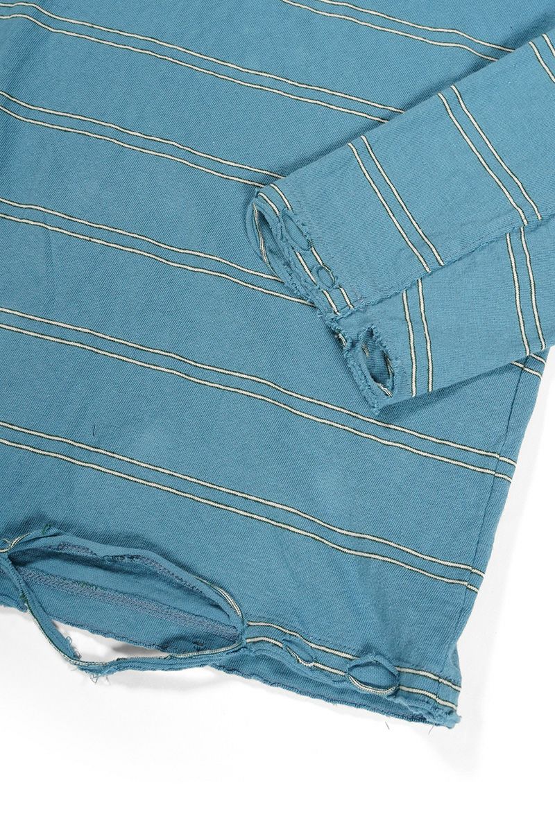 FACCIES(ファッチーズ)VINTAGE DAMAGE BD LS ヴィンテージダメージボーダー長袖カットソー F24S02003-2 -24