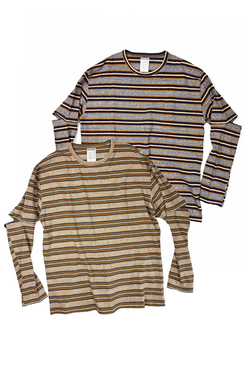 FACCIES(ファッチーズ)VINTAGE ELBOW CUT BD LS ヴィンテージエルボーカットボーダー長袖カットソー F23W02004