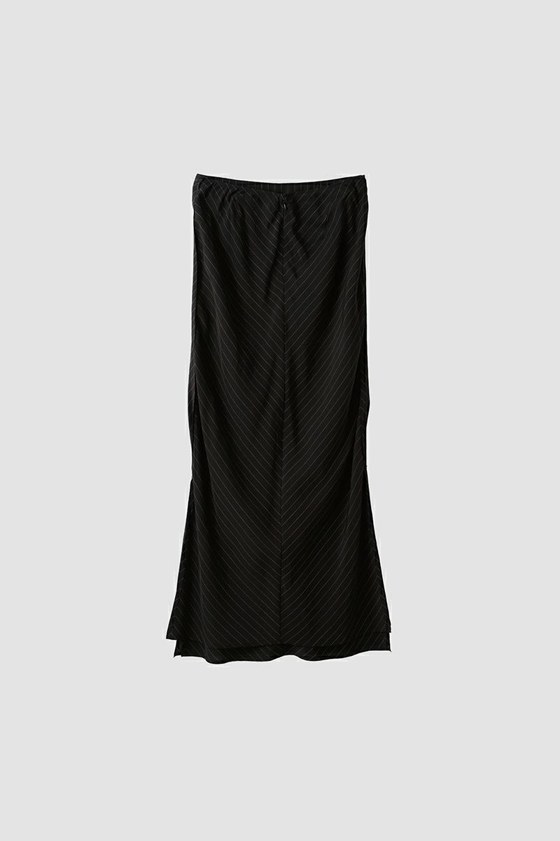 JANE SMITH(ジェーンスミス)WASHED CUPRO STRIPE LONG SKIRT ウォッシュドキュプラストライプ長袖スカート 24SSK-#306L -12