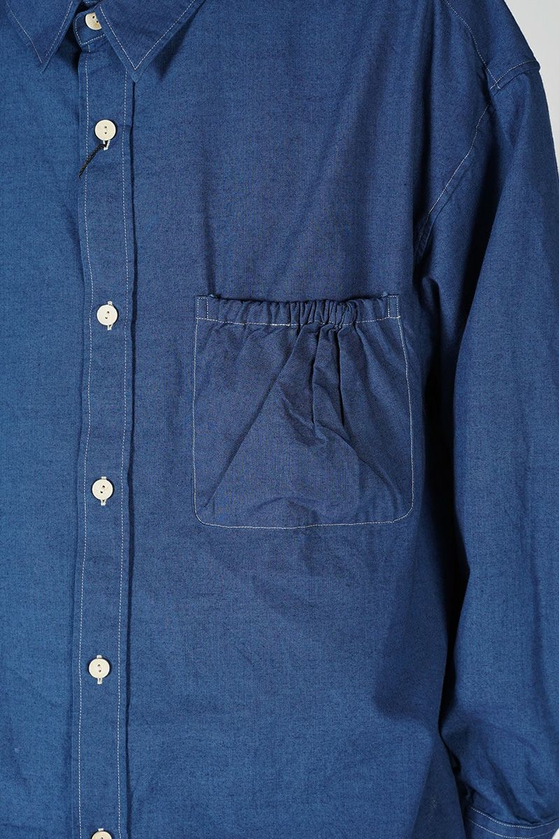 refomed(リフォメッド)WRIST PATCH WIDE SHIRT CHAMBRAY リストパッチワイドシャツ シャンブレー RESH-006 -2