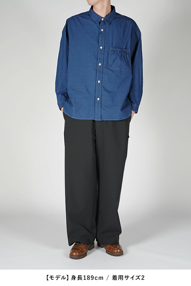 refomed(リフォメッド)WRIST PATCH WIDE SHIRT CHAMBRAY リストパッチワイドシャツ シャンブレー RESH-006 -6