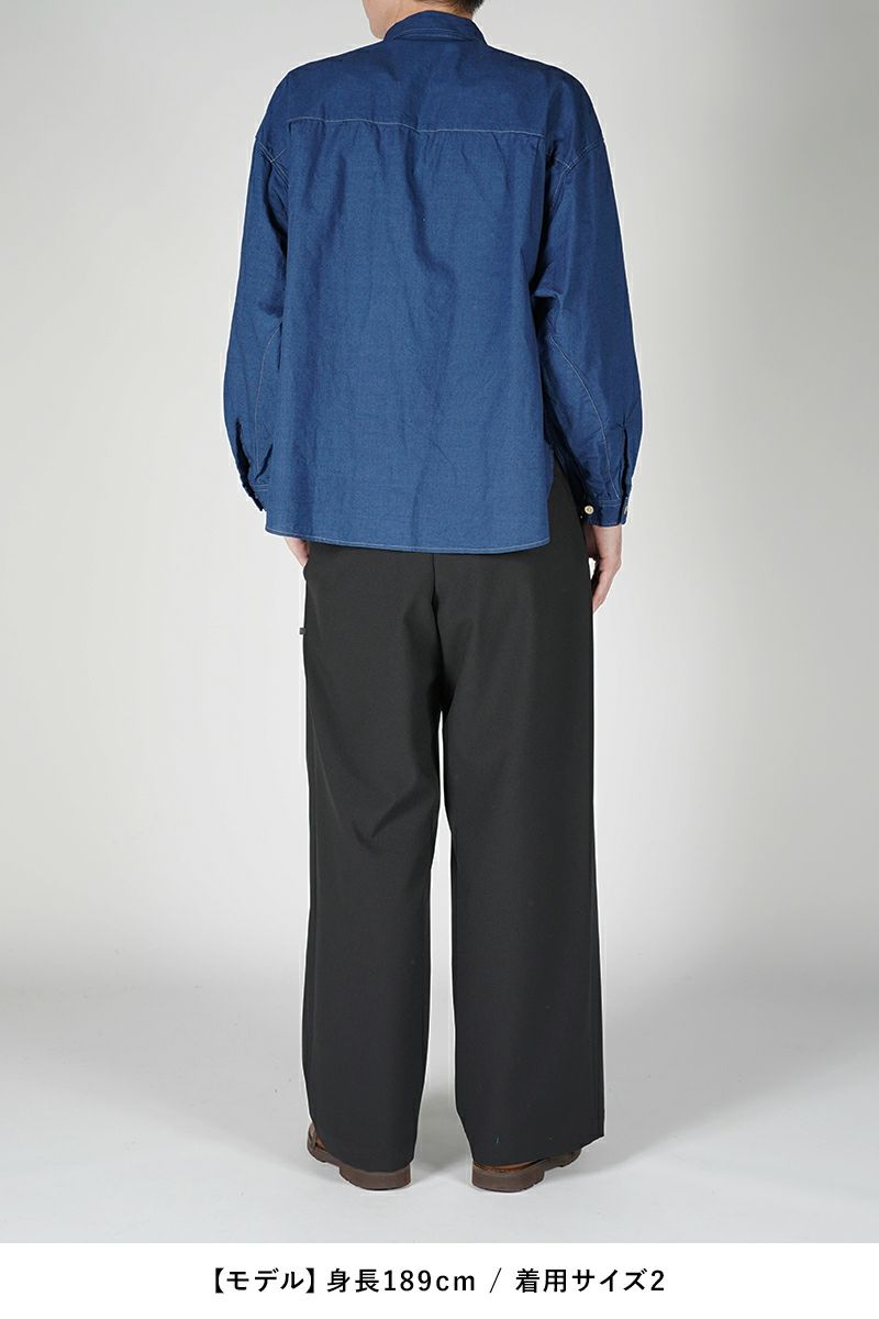 refomed(リフォメッド)WRIST PATCH WIDE SHIRT CHAMBRAY リストパッチワイドシャツ シャンブレー RESH-006 -7