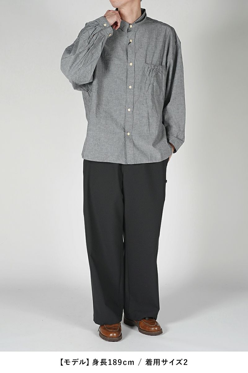 refomed(リフォメッド)WRIST PATCH WIDE SHIRT CHAMBRAY リストパッチワイドシャツ シャンブレー RESH-006 -8