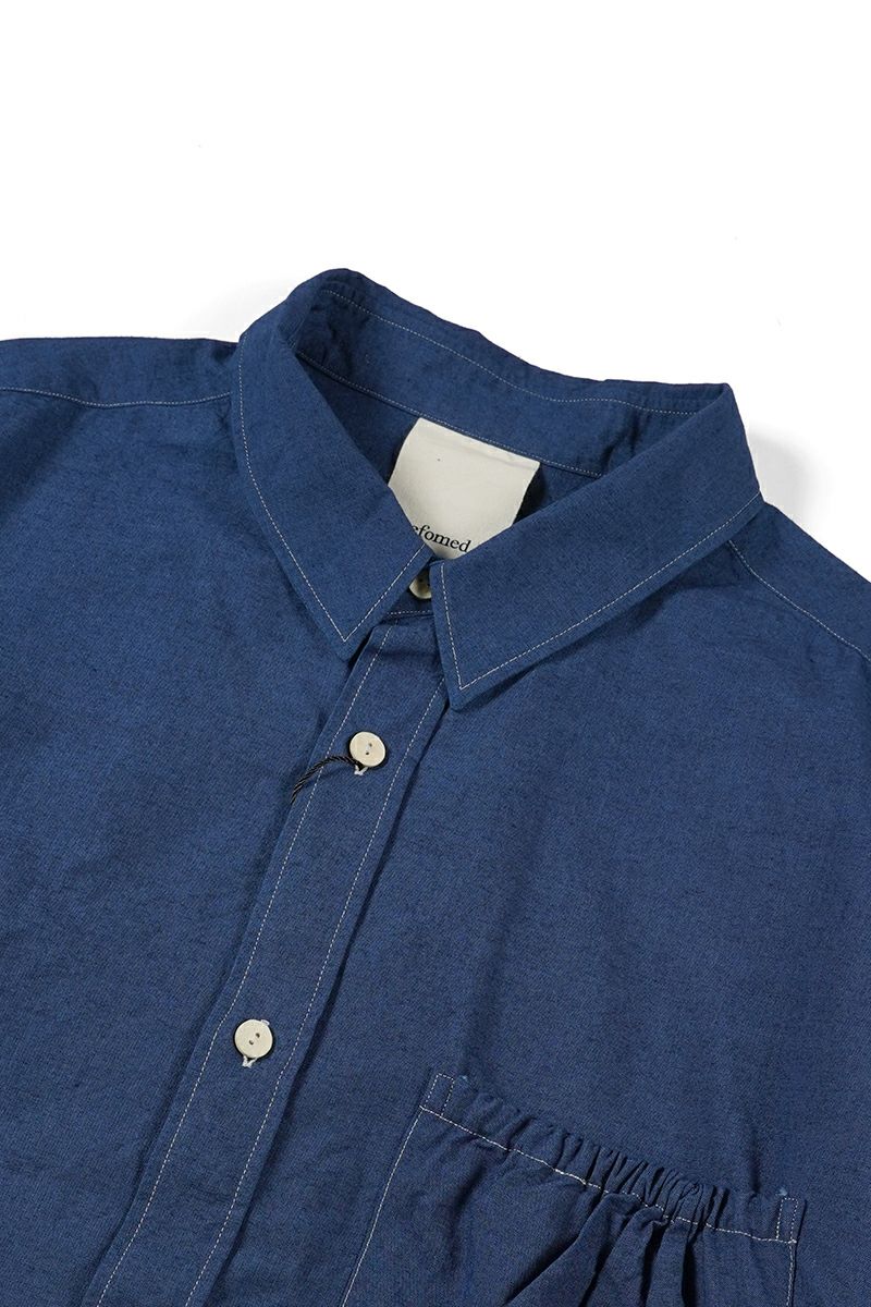 refomed(リフォメッド)WRIST PATCH WIDE SHIRT CHAMBRAY リストパッチワイドシャツ シャンブレー RESH-006 -14